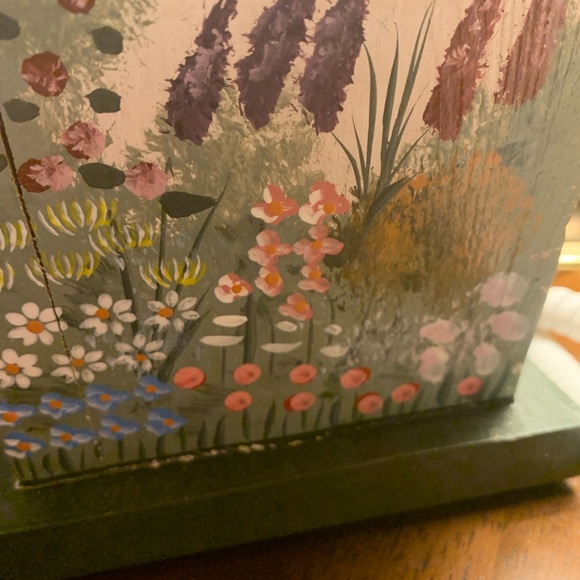 Hand-Painted Floral Birdhouse - Picture 4 of 5
